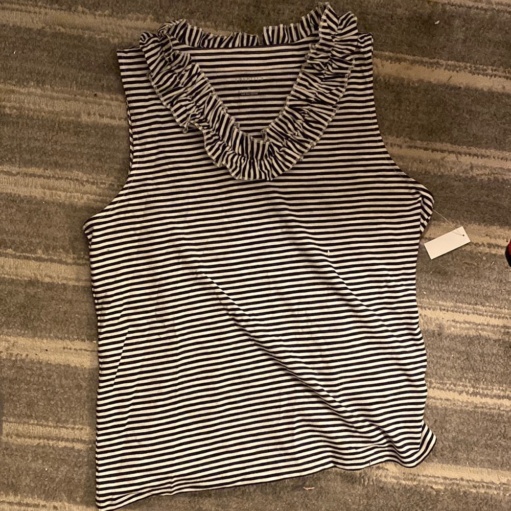 Talbots frilly shirt